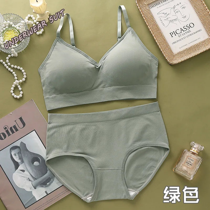 New High Quality Wire Free Bras but Cheap Bra for Women Sexy Hot and Panty Set Lift