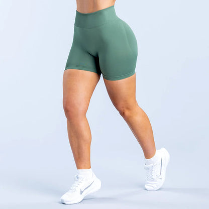 High Quality Custom Logo XL High Waist Yoga Pants Wear Seamless Scrunch Workout Gym Shorts Leggings for Women Sport