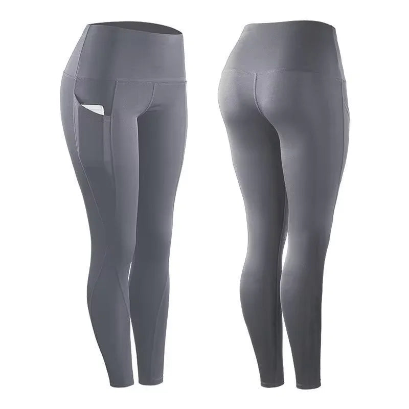 Wholesale Winter High Waisted Leggings Workout Gym Fitness Seamless Pants  Women Long Leggings with Pocket