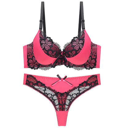 2022 New Fashionable 36 Bra Size Lace Bra New Design Sexy Padded Cheap Bra Set