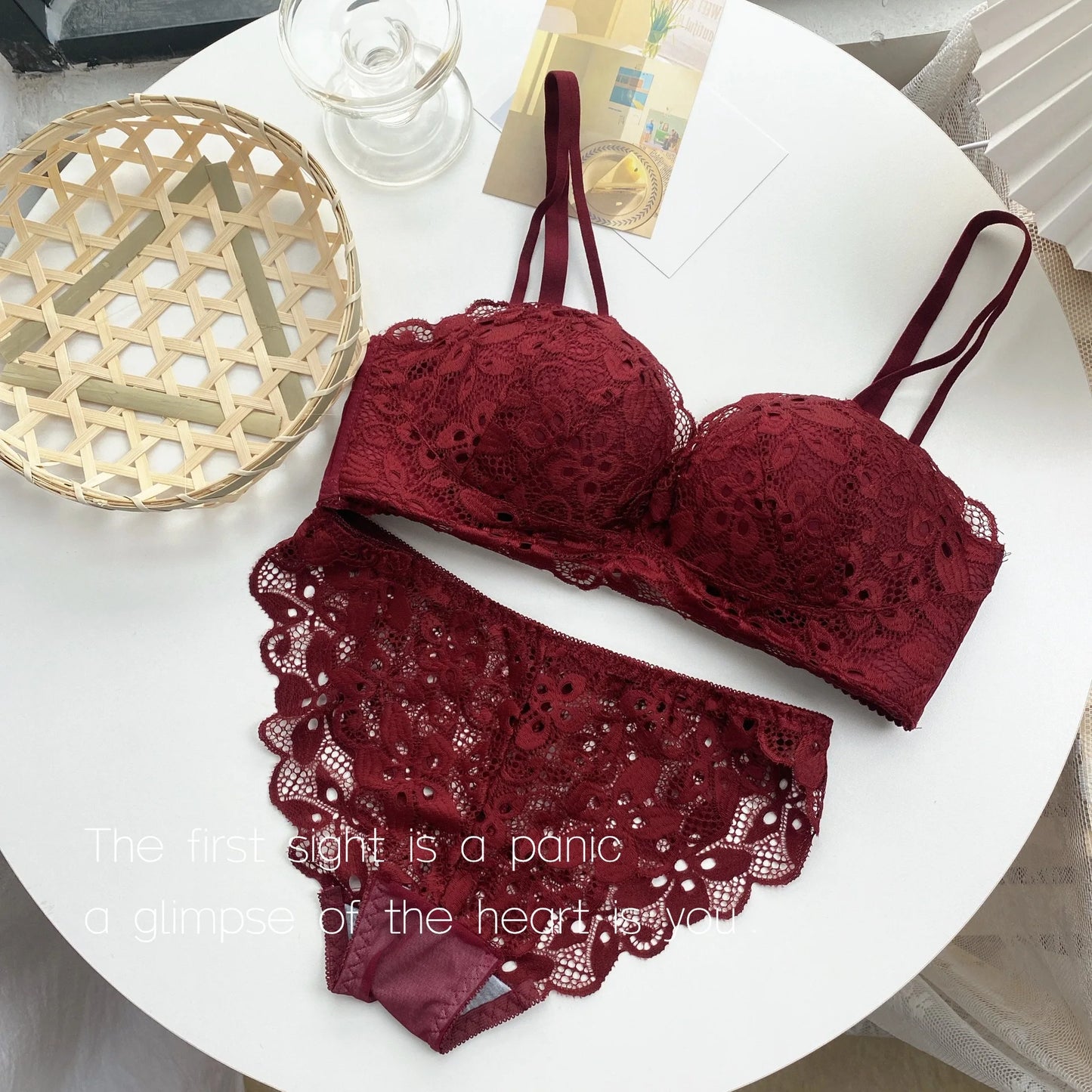 Dropshipping Women's Lace Bra Thick Cup  No Side Effects