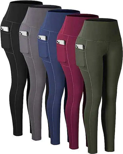 Wholesale Winter High Waisted Leggings Workout Gym Fitness Seamless Pants  Women Long Leggings with Pocket