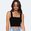 TONGYANG Square Neck Sleeveless Summer Crop Top Women Casual Basic T Shirt Off Shoulder Cami Sexy Backless Tank Top