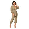 Women's Sexy Thinny Summer Jumpsuit with Bow Collar New Arrival Dropshipping Casual Wide Legged Factory Price
