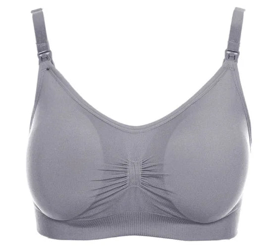 Plus Size Comfortable Back Closure Seamless Breathable Knitted Maternity Nursing Bra Wireless Everyday Breastfeeding Bra for