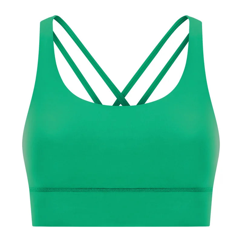 Women High Impact Fitness Yoga Wear Sexy Cross Back Sport Bra Top Fitness Wholesale