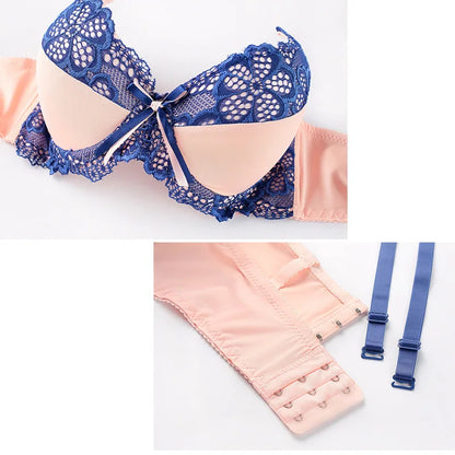2022 New Fashionable 36 Bra Size Lace Bra New Design Sexy Padded Cheap Bra Set