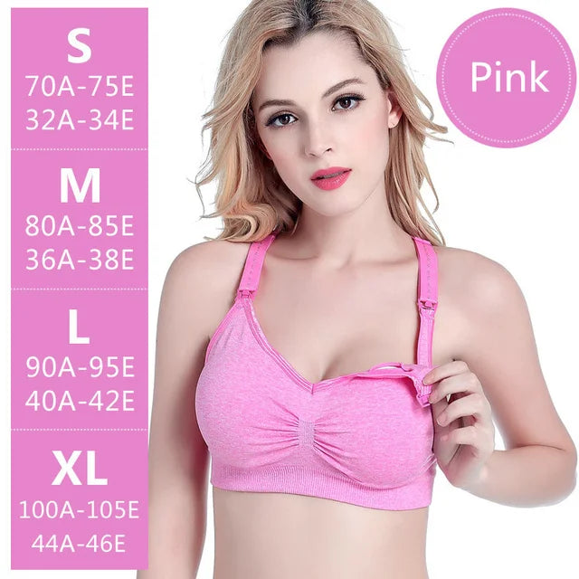 Wirefree Maternity Nursing Bra for Pregnant Women Breathable Lactancia Feeding Bras Sexy Solid Cup Preventing Sagging
