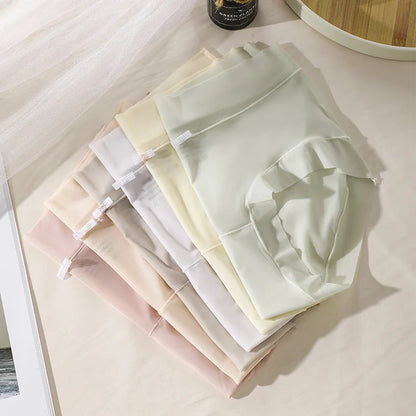 Wholesale Breathable Solid High Cut Sexy Women's Plus Size L XL 2XL 3XL Mid-Rise Slightly Transparent Underwear Panties Briefs