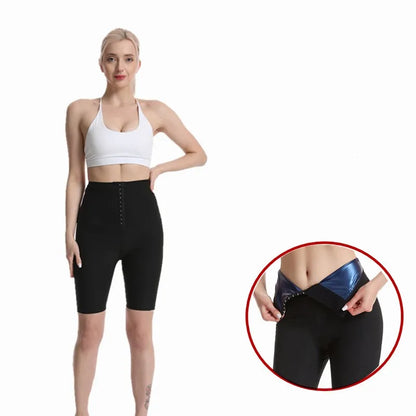 Custom High Waist Women's Elastic Training Shorts Body Shaper Biker Sweat Trainer Leggings for Home Yoga Weight Loss Sauna Pant