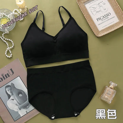 New High Quality Wire Free Bras but Cheap Bra for Women Sexy Hot and Panty Set Lift