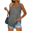 2023 Women's Loose Fit Tank Tops Casual Plus Size Summer Sleeveless Tees Dressy Blouse made of Knitted Fabric