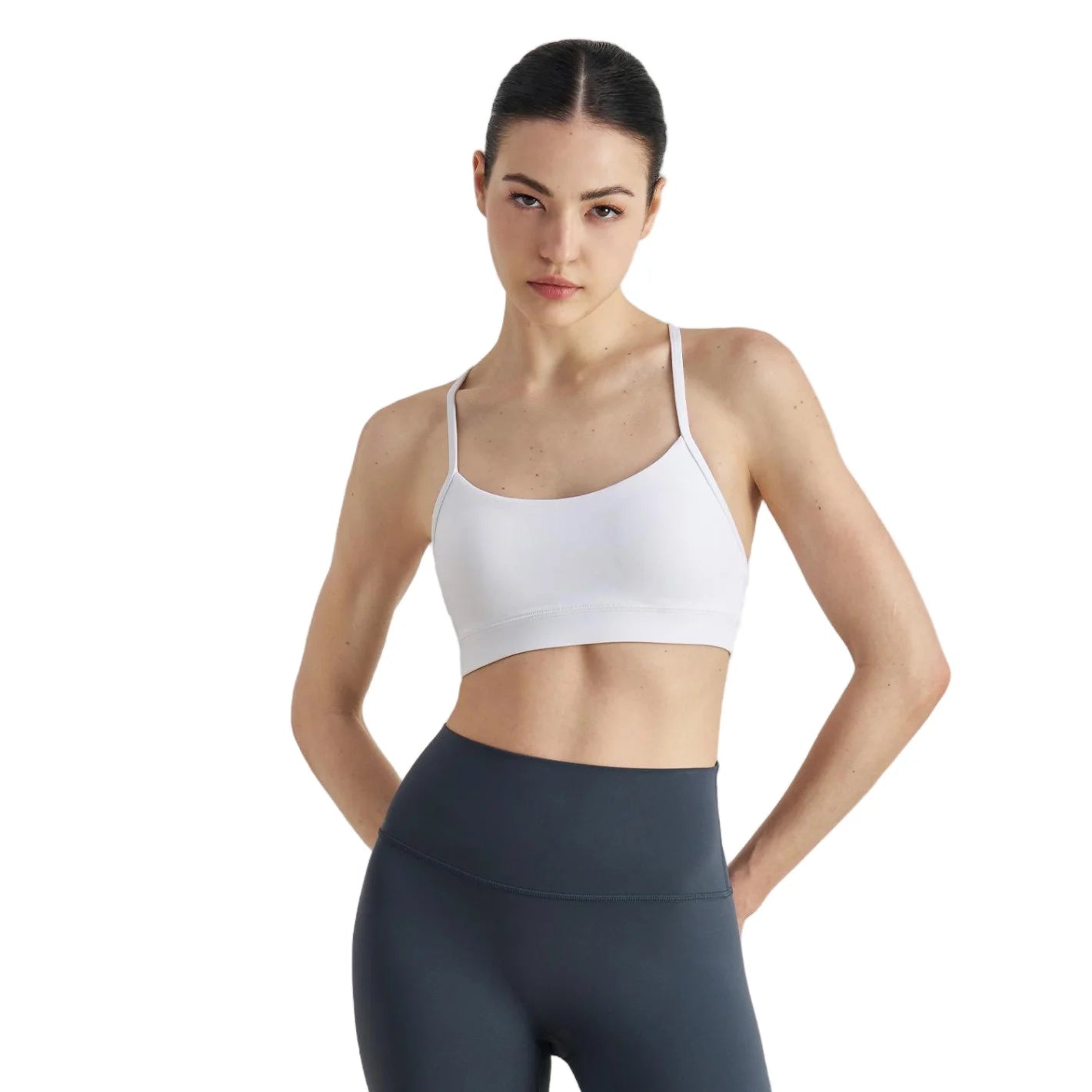 Racerback Spaghetti Strap Yoga Top for Women Light Support Breathable Quick Dry Nylon Spandex Workout Top Spring Summer Bulk
