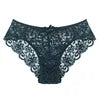 019 Wholesale Popular Design Sexy Lace Hollow Transparent Mid-waist Large Size Panties Lace Ladies Briefs Panties