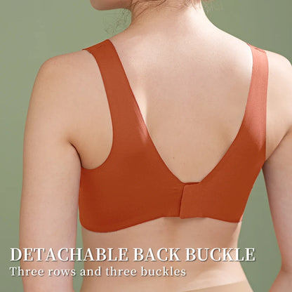 Seamless Widen the Shoulder Straps Underwear Bra Women Breathable Padded Plain Dyed Push up Bra