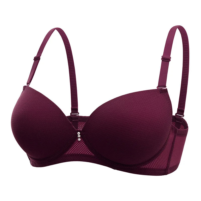 Size 34-38 Ready Stock Smooth Cup Solid Color Push up Women Breast Bra With All Colors