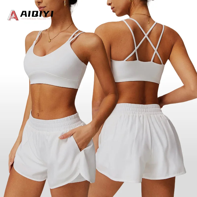 4001 Custom Logo New Sexy Hot Seamless Quick Dry Breathable Yoga Gym Strappy Cross Back Running Fitness Workout Women Sports Bra