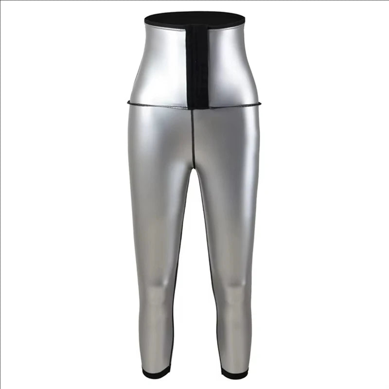 Women Breasted Sweat Pants High Waist Fat Slimming Shorts Compression Thermo Workout Exercise Body Shaper Tights Sauna Suit QIYU