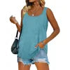 2023 Women's Loose Fit Tank Tops Casual Plus Size Summer Sleeveless Tees Dressy Blouse made of Knitted Fabric
