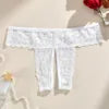 Wholesale Plus Size Sexy Lace Panties Crotchless Thongs Factory Custom Logo 1XL-4XL Briefs Open Crotch Lingerie Female Underwear
