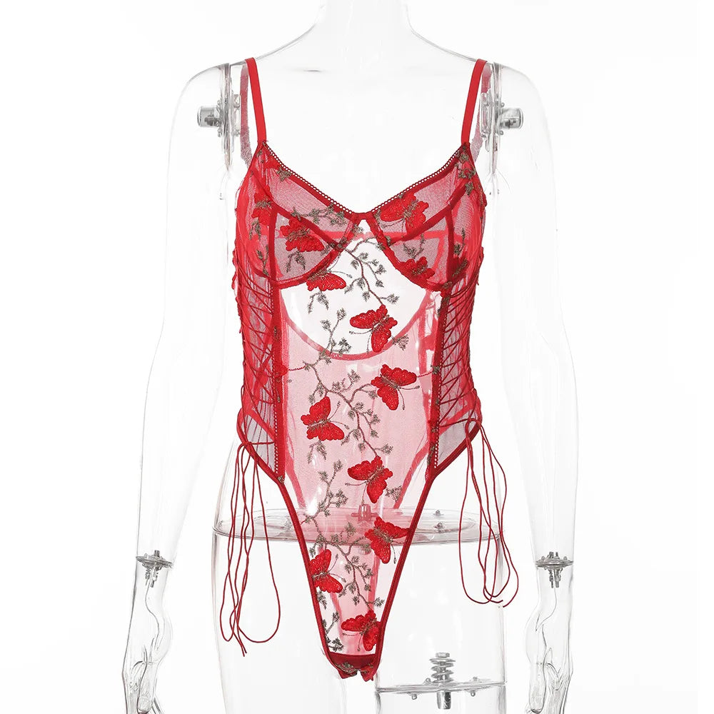 High Quality Women Sleepwear Skinny Lace Flower Embroidered Strap Lingerie for Women's Sexy Underwear Panties