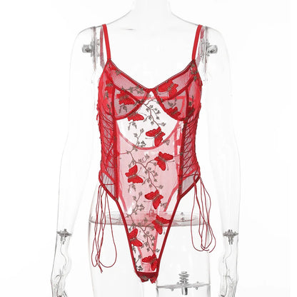 High Quality Women Sleepwear Skinny Lace Flower Embroidered Strap Lingerie for Women's Sexy Underwear Panties