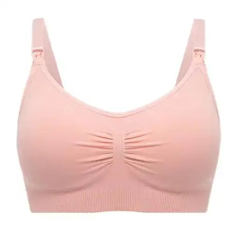 Plus Size Comfortable Back Closure Seamless Breathable Knitted Maternity Nursing Bra Wireless Everyday Breastfeeding Bra for