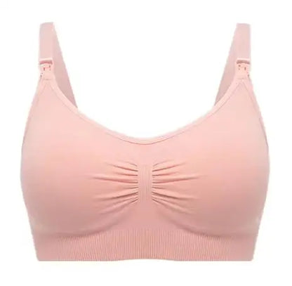 Plus Size Comfortable Back Closure Seamless Breathable Knitted Maternity Nursing Bra Wireless Everyday Breastfeeding Bra for
