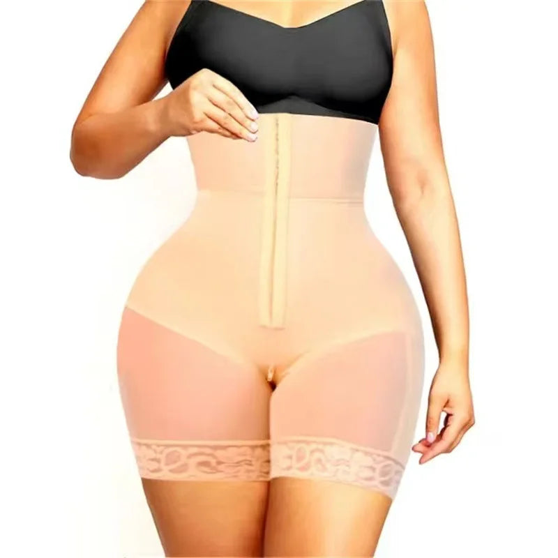 Hook & Eyes Control Seamless Hip-lifting Shaping Pants Women High Waist Breathable Body Sculpting Leggings Shapewear