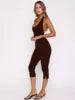 Sexy Cami Jumpsuit for Women 7/8 Length Pants Stretch Soft Bodysuit Casual Sporty Comfy Daily Wear Slim One Piece Outfit