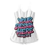 Print on Demand Custom-Made Sexy Sleeveless Spaghetti Strap Jumpsuit for Women Short Style Knitted Sports Casual Quick Dry