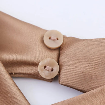 PB&ZA Women 2025 New Fashion Silk Satin Textured Neckband Tank Tops Vintage Backless Female Camis Chic Tops