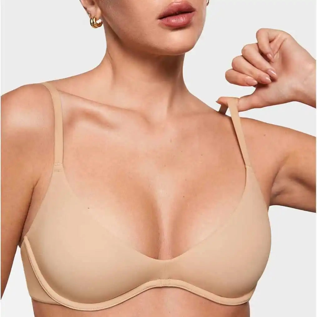 New Style Women's Comfortable and Breathable Low-cut Bra Wireless Bra with No Inner Support Band and Steel Ring Support