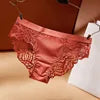 Sexy Lace Transparent Women's Underwear Waist Low Panties Cotton Crotch Briefs for Girls Breathable Seamless Lin