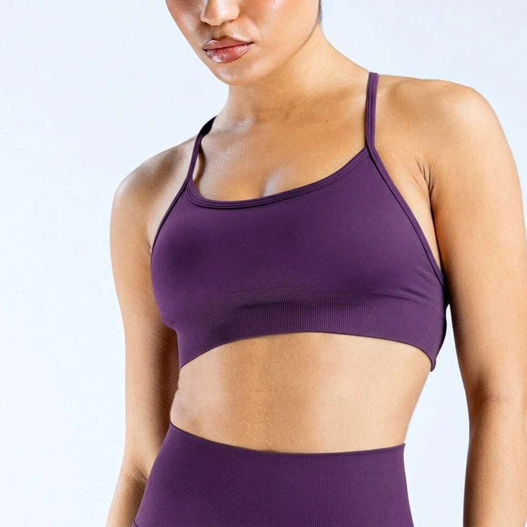 CIYING Wholesale Women Gym Workout Cross Backless Sport Bra Custom logo Seamless Yoga Gym Sports Bra for Women