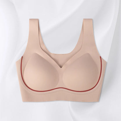 Aiermei Factory New Style Dropshipping Products Anti Droop Bra Seamless Jelly Ice Silk Bra for Women Tank Tops With Built in Bra