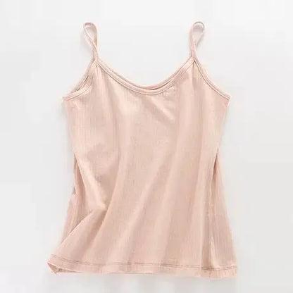 Women Summer Breathable Cotton Bottoming Ribbed Camis Plain Basic O Neck Tank Tops Women Casual Camisole