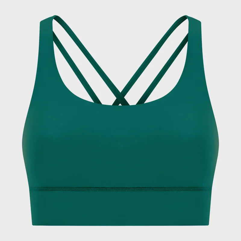 Women High Impact Fitness Yoga Wear Sexy Cross Back Sport Bra Top Fitness Wholesale