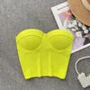 2024 Summer Sexy Crop Top Women Sleeveless Strapless Solid American Style Cami Tank Top Girls Bustier Corset Shirt Top Wholesale