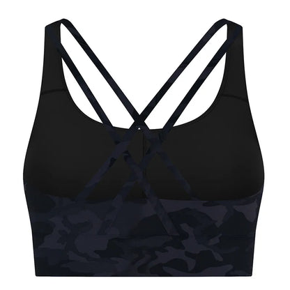 Women High Impact Fitness Yoga Wear Sexy Cross Back Sport Bra Top Fitness Wholesale