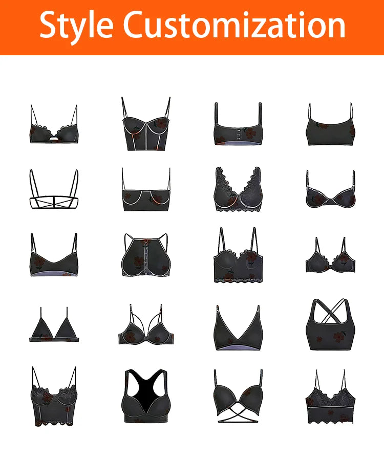 YUNCHI 038 V Small-order Customization Plus-size Strapless Half-cup Sexy Push-up Breathable Underwear Gathering Bra