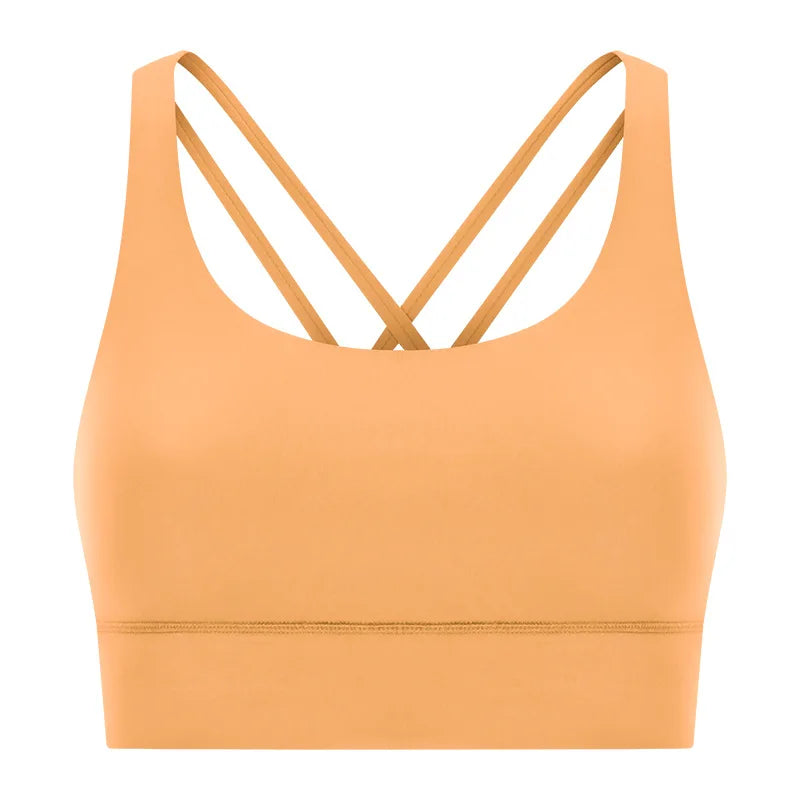 Women High Impact Fitness Yoga Wear Sexy Cross Back Sport Bra Top Fitness Wholesale