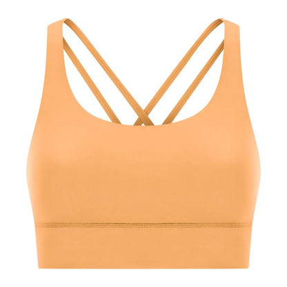 Women High Impact Fitness Yoga Wear Sexy Cross Back Sport Bra Top Fitness Wholesale