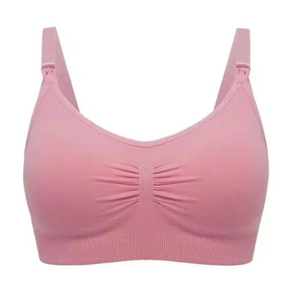 Plus Size Comfortable Back Closure Seamless Breathable Knitted Maternity Nursing Bra Wireless Everyday Breastfeeding Bra for