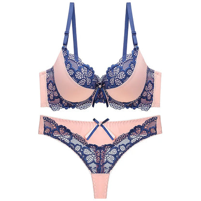 2022 New Fashionable 36 Bra Size Lace Bra New Design Sexy Padded Cheap Bra Set