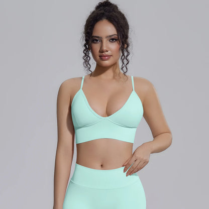 Ready to Ship Lightweight Quick Dry Sports Bra Women Breathable Workout Fitness Top Soft Yoga Bra