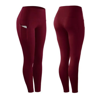 Wholesale Winter High Waisted Leggings Workout Gym Fitness Seamless Pants  Women Long Leggings with Pocket