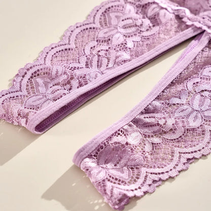 Wholesale Plus Size Sexy Lace Panties Crotchless Thongs Factory Custom Logo 1XL-4XL Briefs Open Crotch Lingerie Female Underwear
