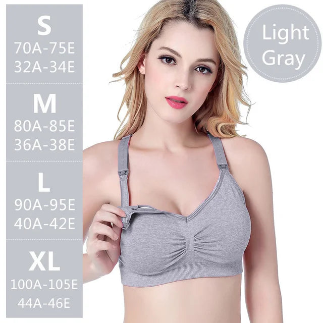 Wirefree Maternity Nursing Bra for Pregnant Women Breathable Lactancia Feeding Bras Sexy Solid Cup Preventing Sagging