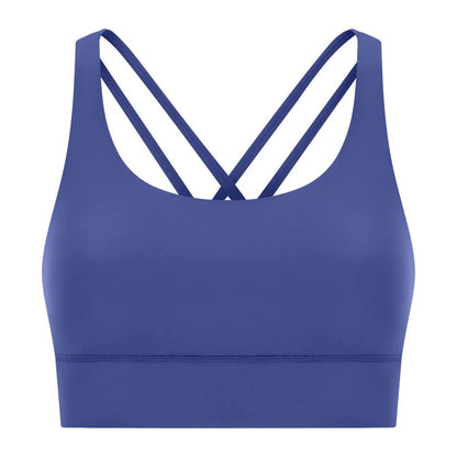 Women High Impact Fitness Yoga Wear Sexy Cross Back Sport Bra Top Fitness Wholesale